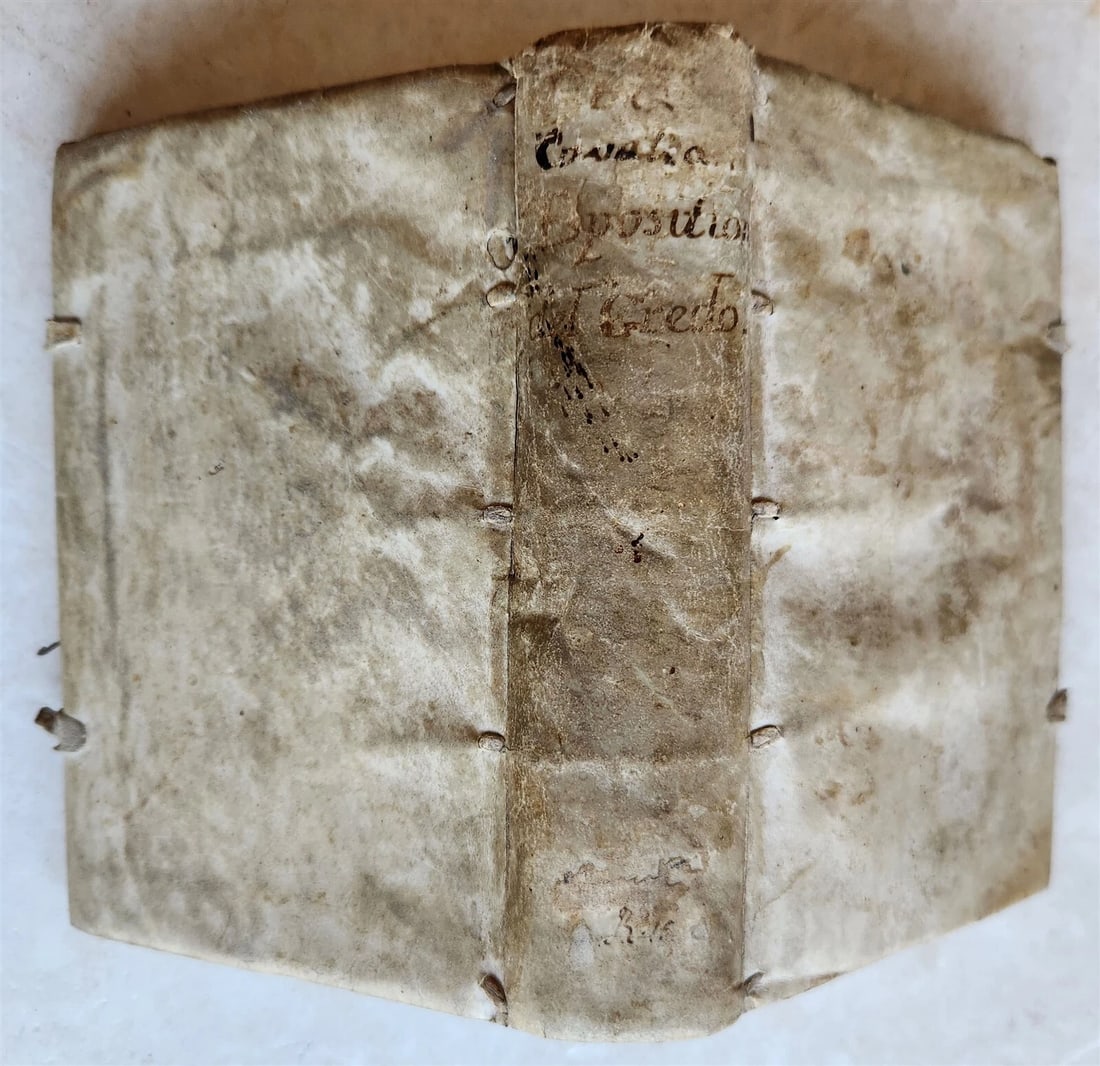 1550 ESPOSITIONE SOPRA IL CREDO by Domenico Cavalca Antique in ITALIAN vellum - 2