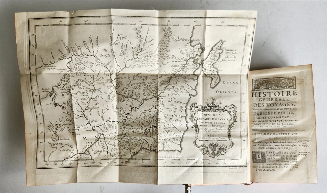 1749 HISTOIRE des VOYAGES antique vol. 28 illustrated CHINA TRAVELS (1 of 7)