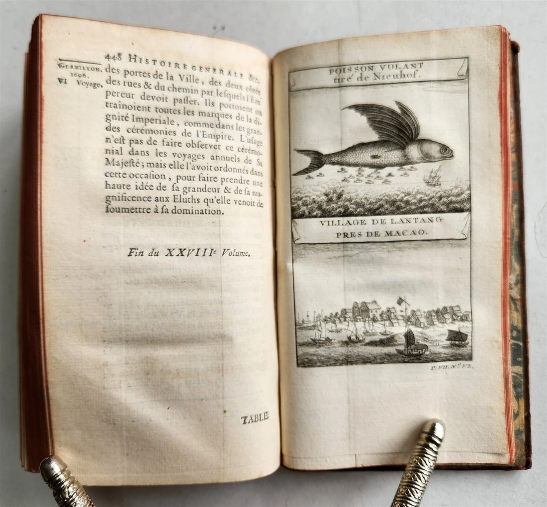 1749 HISTOIRE des VOYAGES antique vol. 28 illustrated CHINA TRAVELS - 6