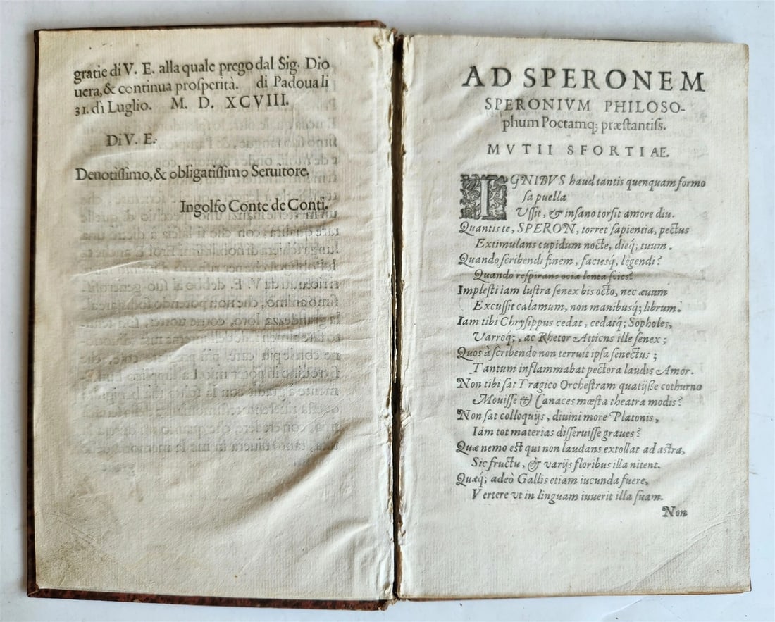 1598 DISCORSI by S. SPERONI antique 16th CENTURY in ITALIAN - 5