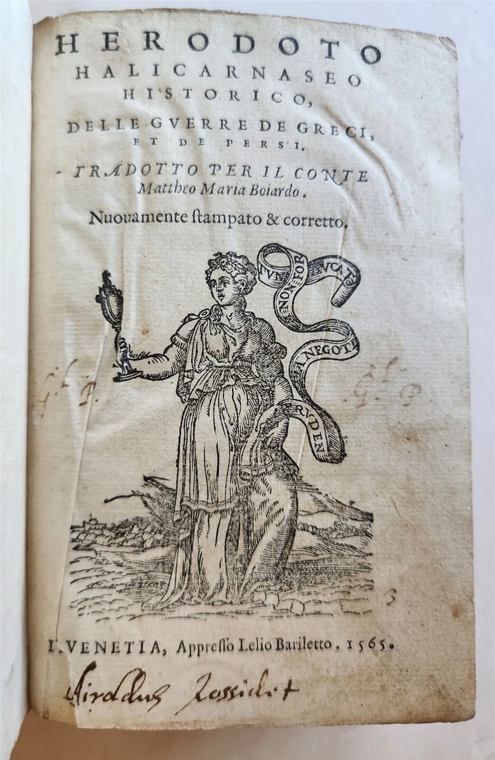 1565 HERODOT HISTORY GREECE & PERSIA WAR antique DELLE GUERRE DE GRECI et PERSI - 11