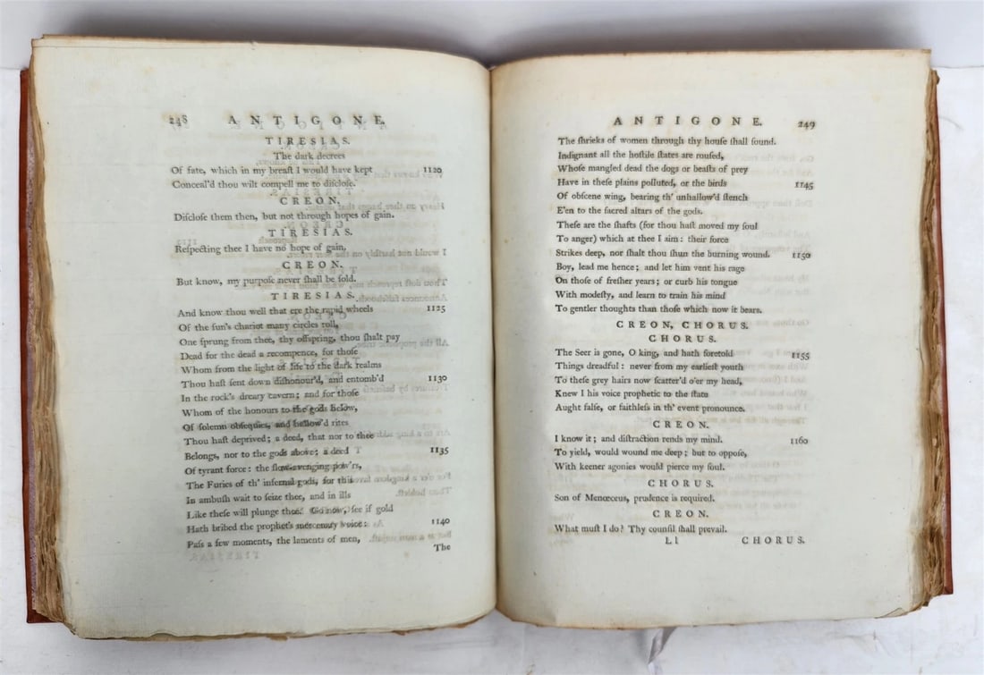 1788 TRAGEDIES of SOPHOCLES antique in ENGLISH - 4