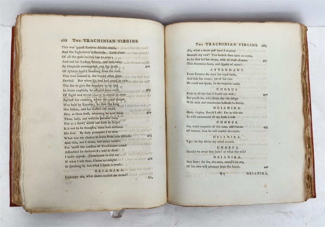 1788 TRAGEDIES of SOPHOCLES antique in ENGLISH - 5