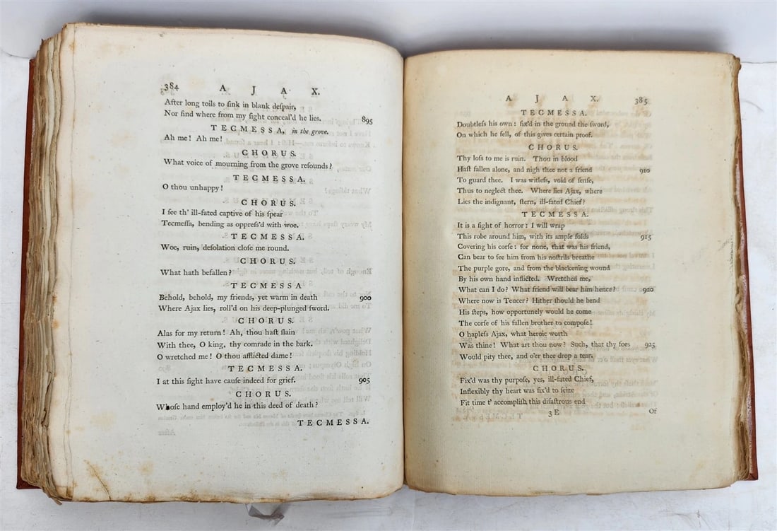 1788 TRAGEDIES of SOPHOCLES antique in ENGLISH - 6