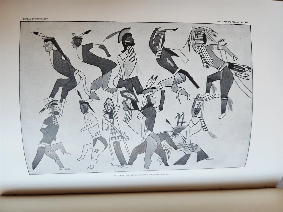1888-1889 REPORT of AMERICAN BUREAU of ETHNOLOGY by J.POWELL antique ILLUSTRATED - 12