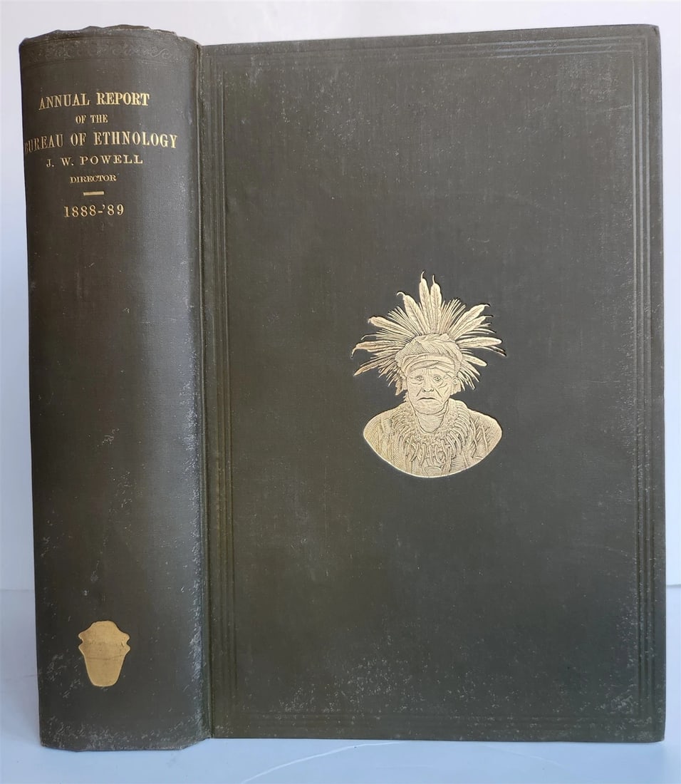 1888-1889 REPORT of AMERICAN BUREAU of ETHNOLOGY by J.POWELL antique ILLUSTRATED - 3