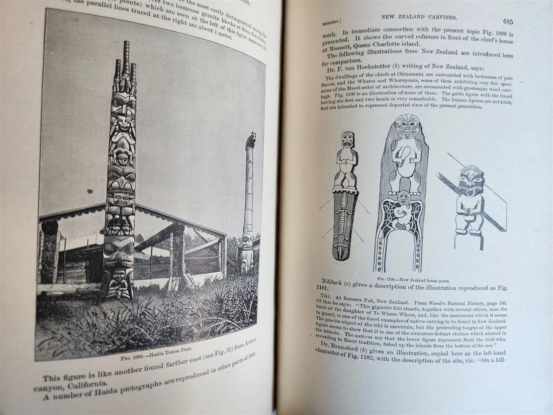 1888-1889 REPORT of AMERICAN BUREAU of ETHNOLOGY by J.POWELL antique ILLUSTRATED - 5