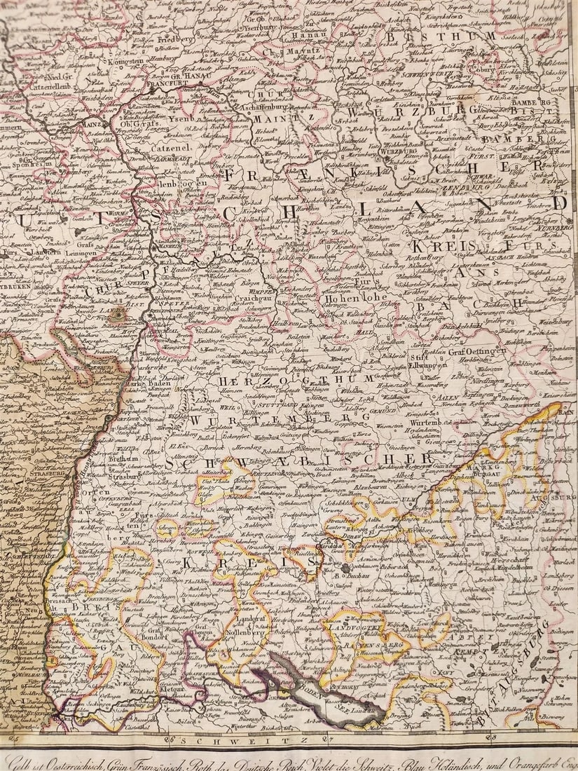 1793 FRENCH GERMAN WAR MILITARY MAP antique - 6