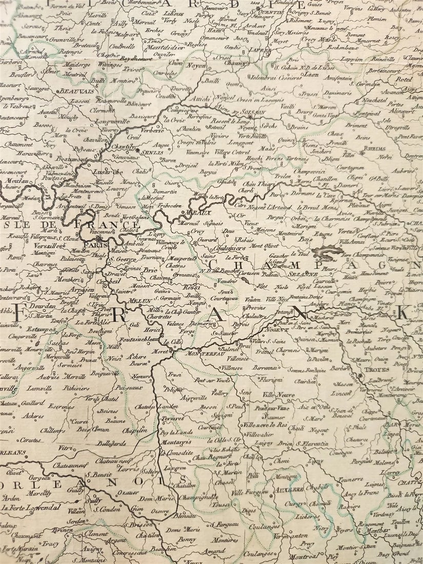 1793 FRENCH GERMAN WAR MILITARY MAP antique - 7