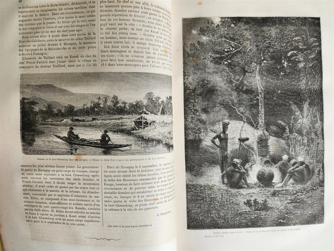 1884 HISTORY of VOYAGES ILLUSTRATED antique NEW CALEDONIA ICELAND JAPAN BRAZIL - 20