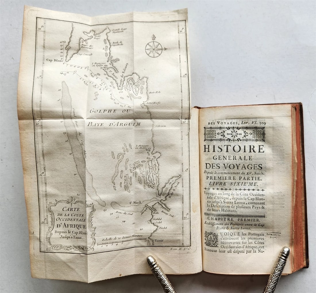 1749 HISTOIRE des VOYAGES antique VOL. 7 illustrated TRAVELS to AFRICA - 11