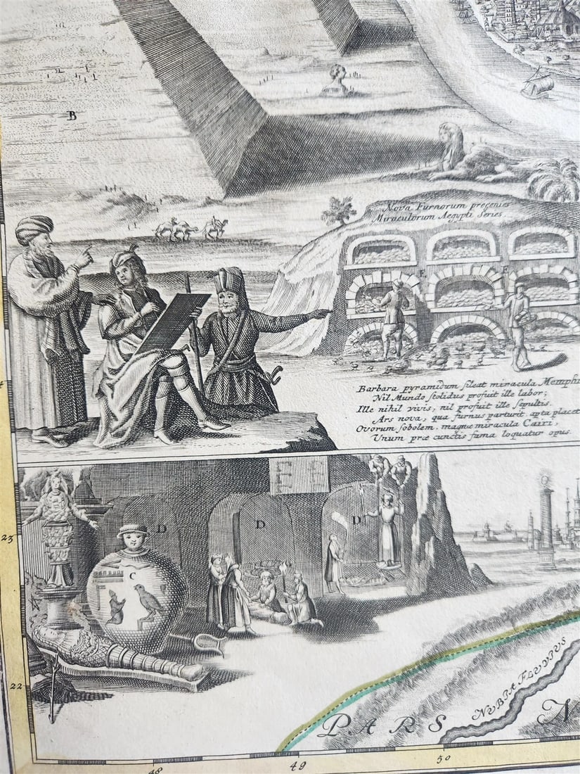 1720 MAP of EGYPT by JOHANN HOMANN antique AEGYPTUS HODIERNA - 2