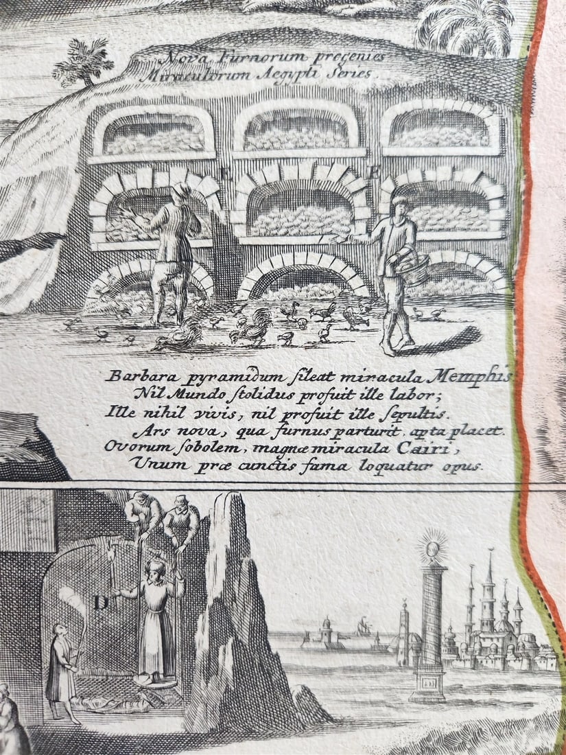 1720 MAP of EGYPT by JOHANN HOMANN antique AEGYPTUS HODIERNA - 5
