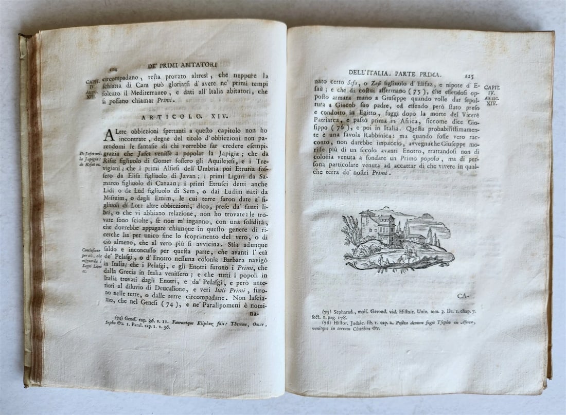 1769 FIRST INHABITANTS of ITALY by STANISLAO BARDETTI antique VELLUM BOUND - 11