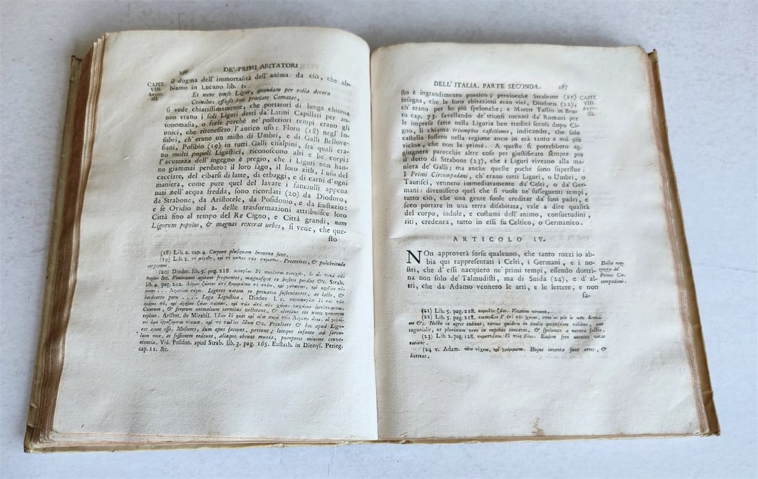 1769 FIRST INHABITANTS of ITALY by STANISLAO BARDETTI antique VELLUM BOUND - 13