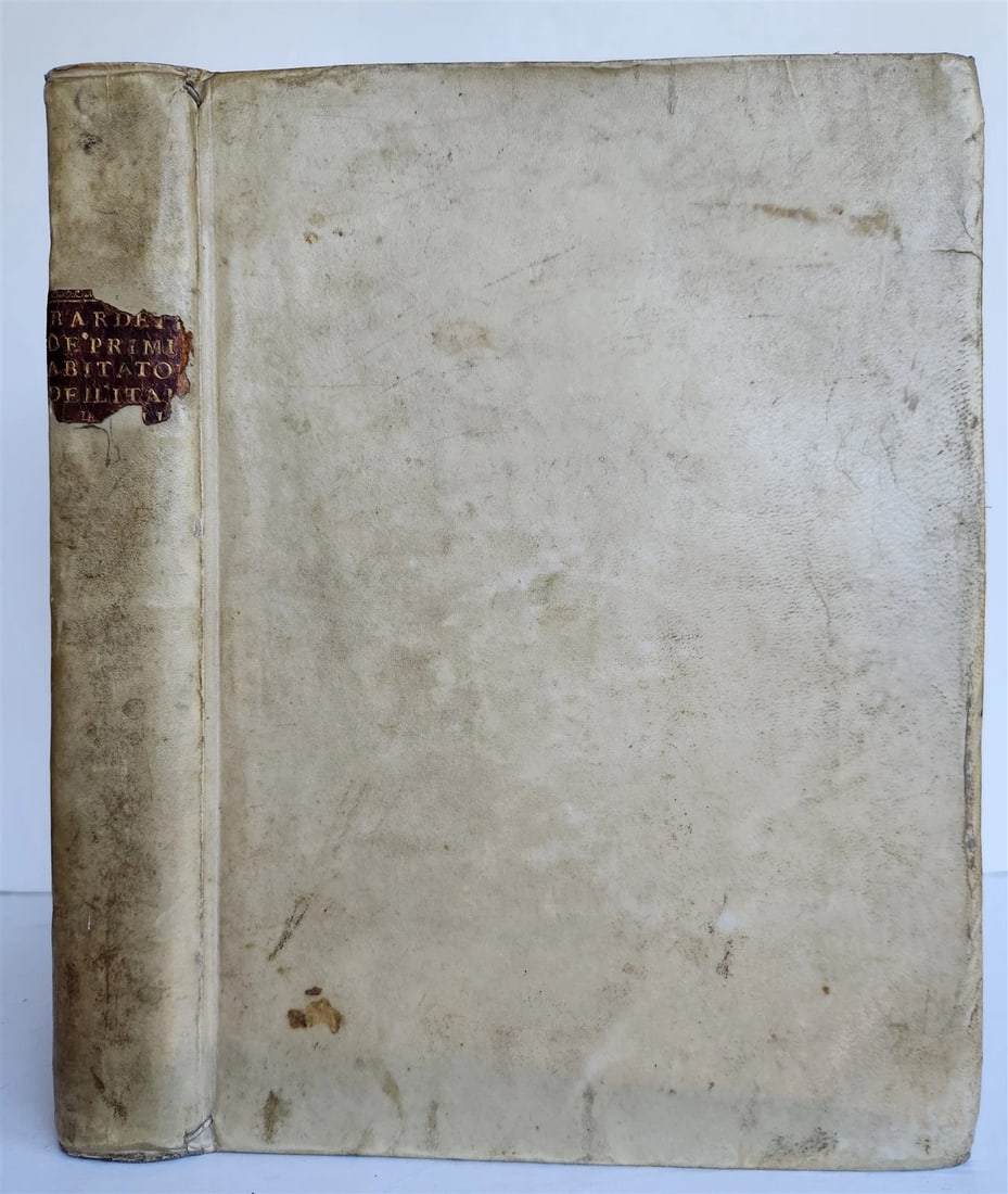 1769 FIRST INHABITANTS of ITALY by STANISLAO BARDETTI antique VELLUM BOUND - 3