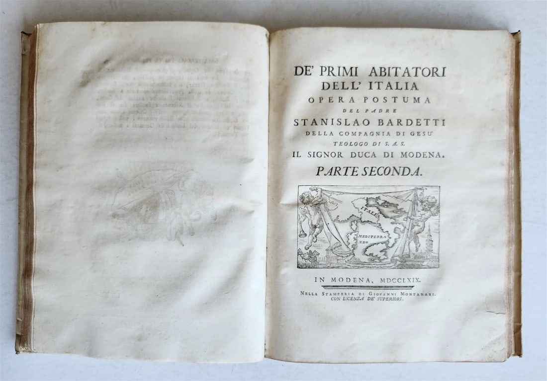 1769 FIRST INHABITANTS of ITALY by STANISLAO BARDETTI antique VELLUM BOUND - 4