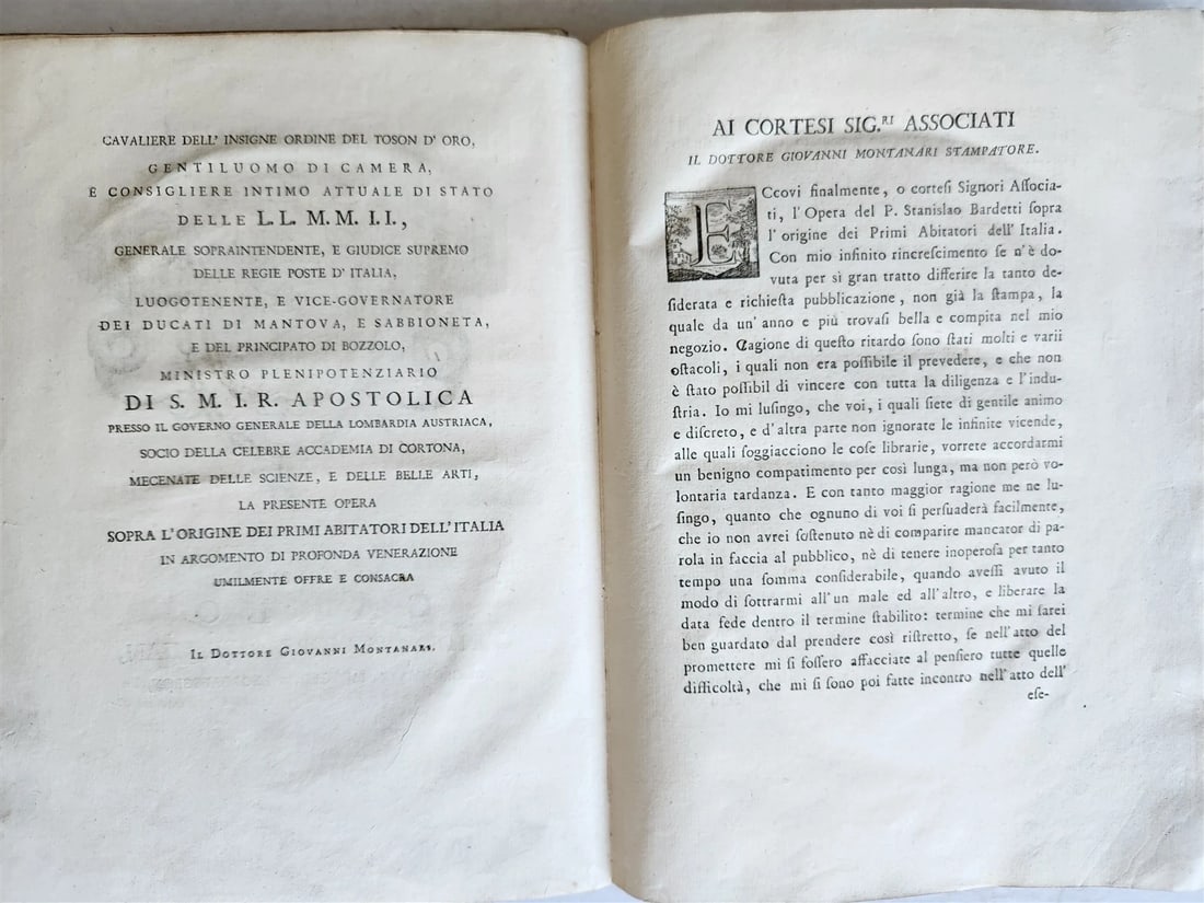 1769 FIRST INHABITANTS of ITALY by STANISLAO BARDETTI antique VELLUM BOUND - 6
