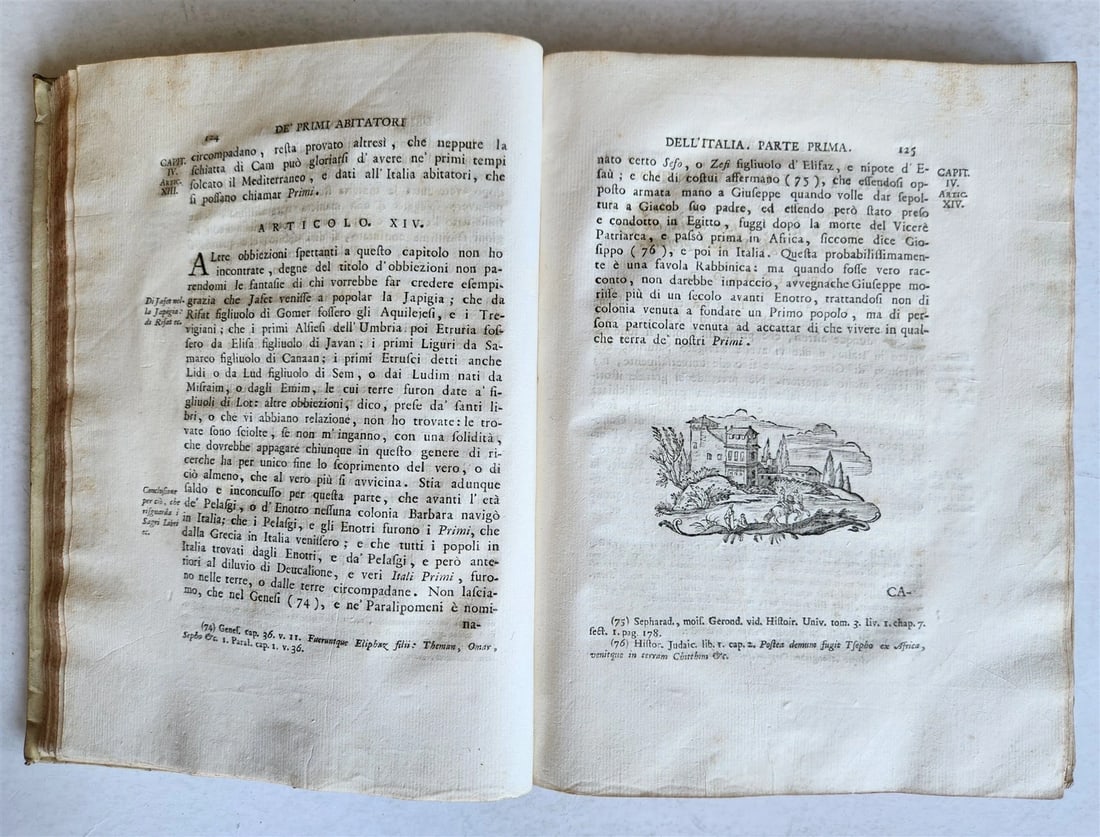 1769 FIRST INHABITANTS of ITALY by STANISLAO BARDETTI antique VELLUM BOUND - 8