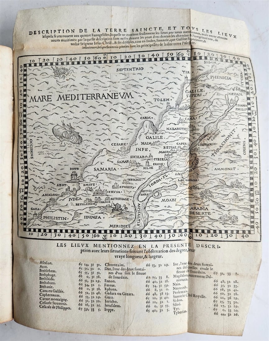 1573 VOYAGE to JERUSALEM & HOLY LAND PLACES antique FULLY ILLUSTRATED w/ MAPS - 3