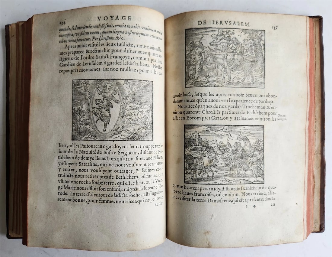 1573 VOYAGE to JERUSALEM & HOLY LAND PLACES antique FULLY ILLUSTRATED w/ MAPS - 6