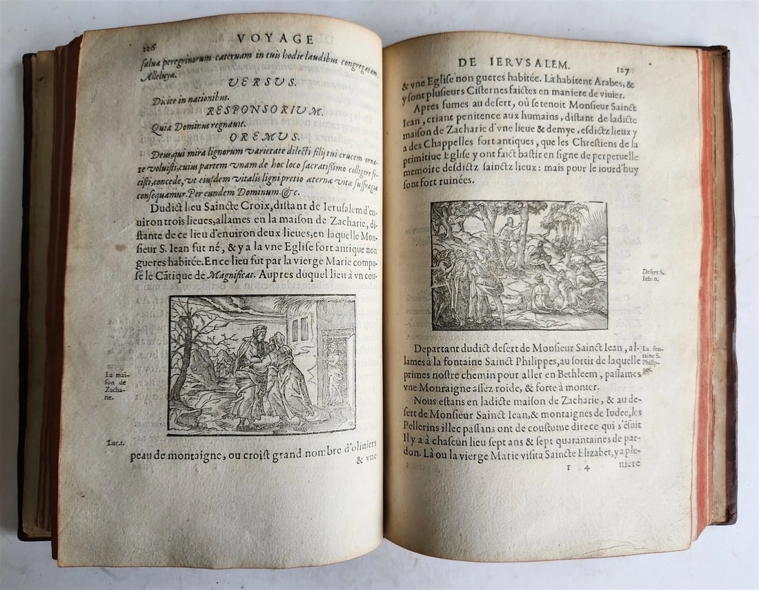 1573 VOYAGE to JERUSALEM & HOLY LAND PLACES antique FULLY ILLUSTRATED w/ MAPS - 9