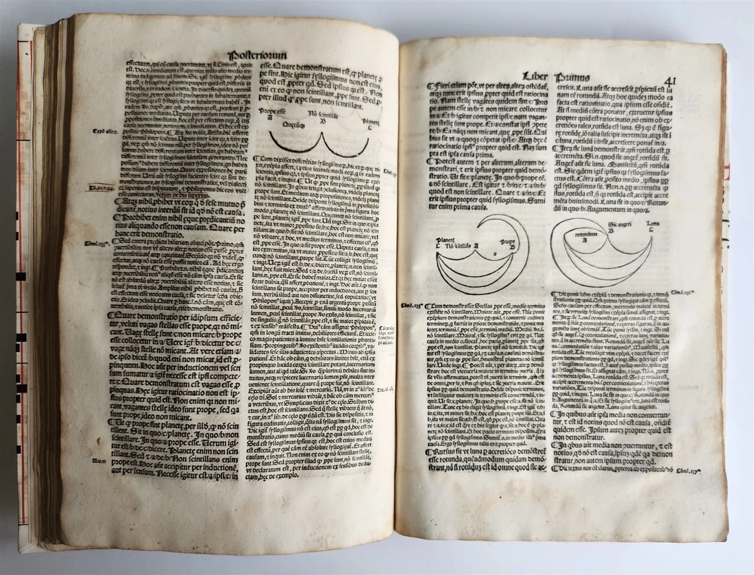 1526 POST-INCUNABULA ARISTOTLE & A.NIFO antique Posterior Analytics Commentary - 19