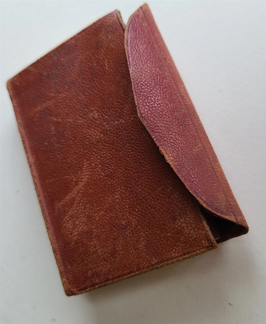 1877 BIBLE in ENGLISH WALLET TYPE Americana New York ANTIQUE NEW TESTAMENT - 2