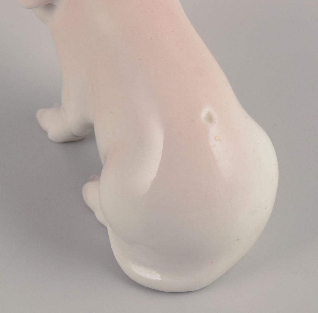 Bing & Grondahll, rare porcelain figurine of a piglet. Approx. 1930. - 8