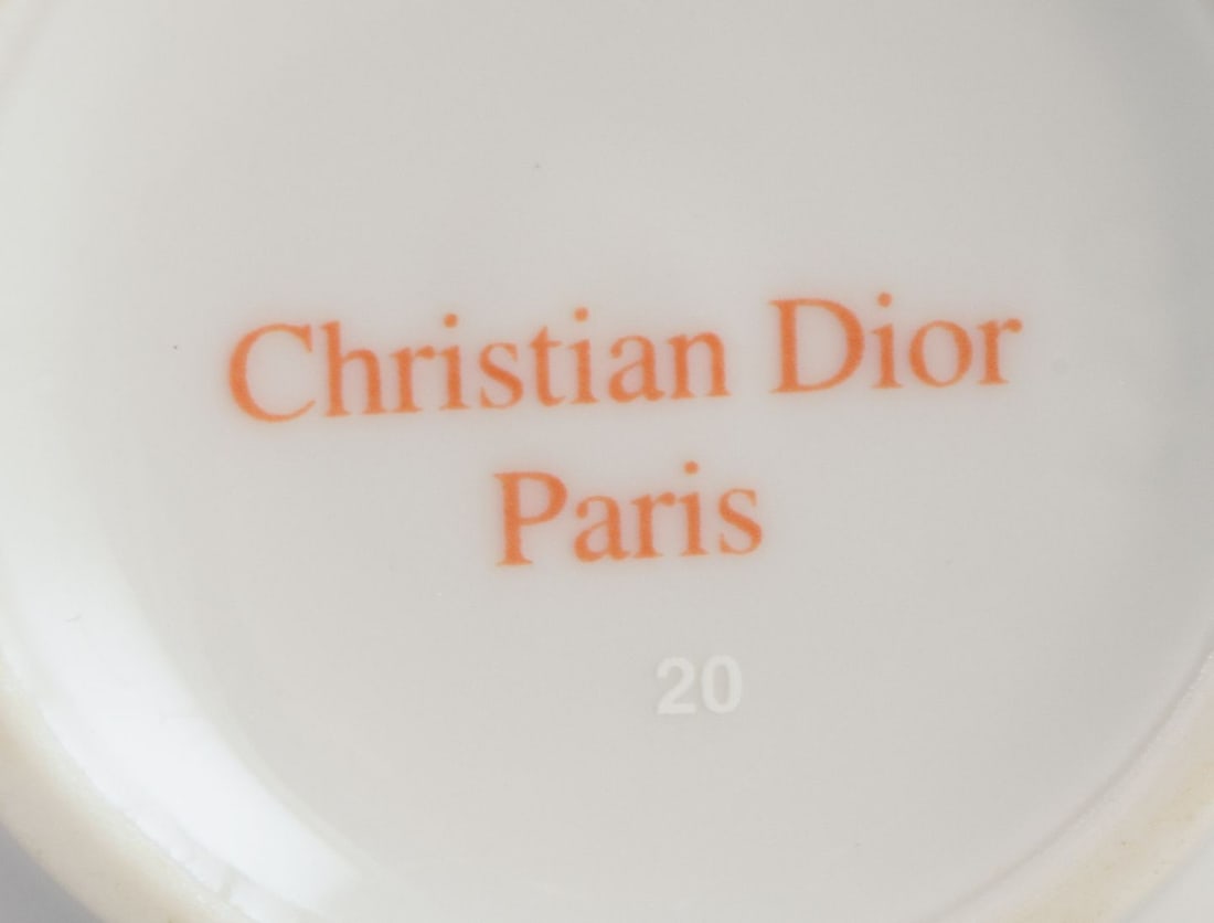 Christian Dior, Paris. Four pairs of coffee cups and saucers. Floral motif. Late 20th C. - 9