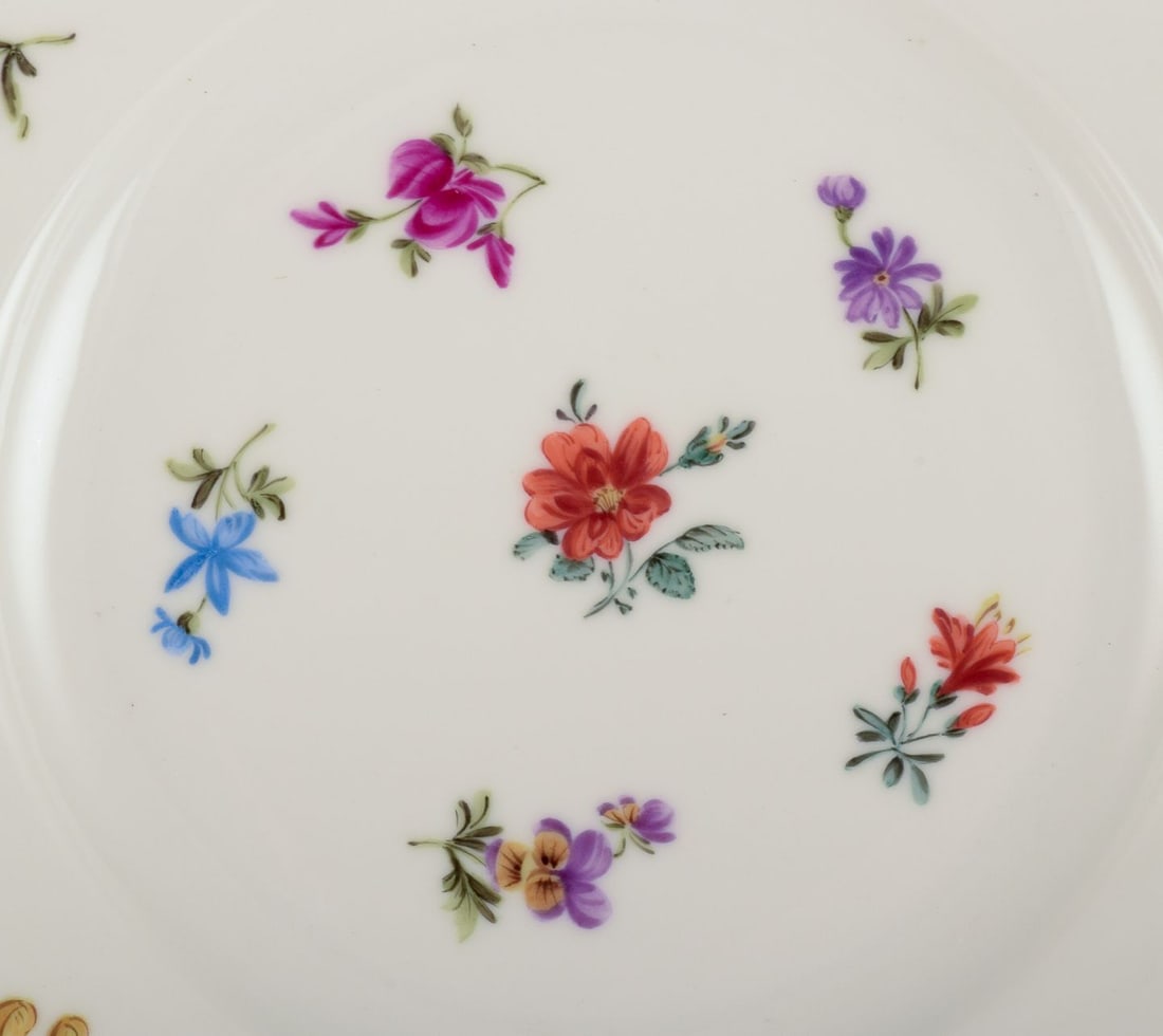 Silesia, Germany. Six small porcelain lunch plates. Approx. 1930 - 6