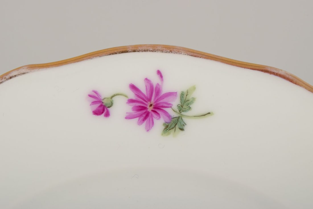 Silesia, Germany. Six small porcelain lunch plates. Approx. 1930 - 8