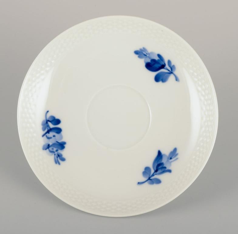 Royal Copenhagen Blue Flower Braided. Set of six pairs of bouillon cups and saucers in porcelain. - 5