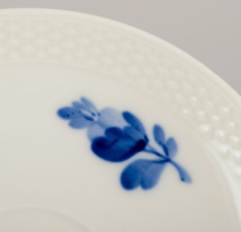Royal Copenhagen Blue Flower Braided. Set of five pairs of bouillon cups and saucers in porcelain. - 6