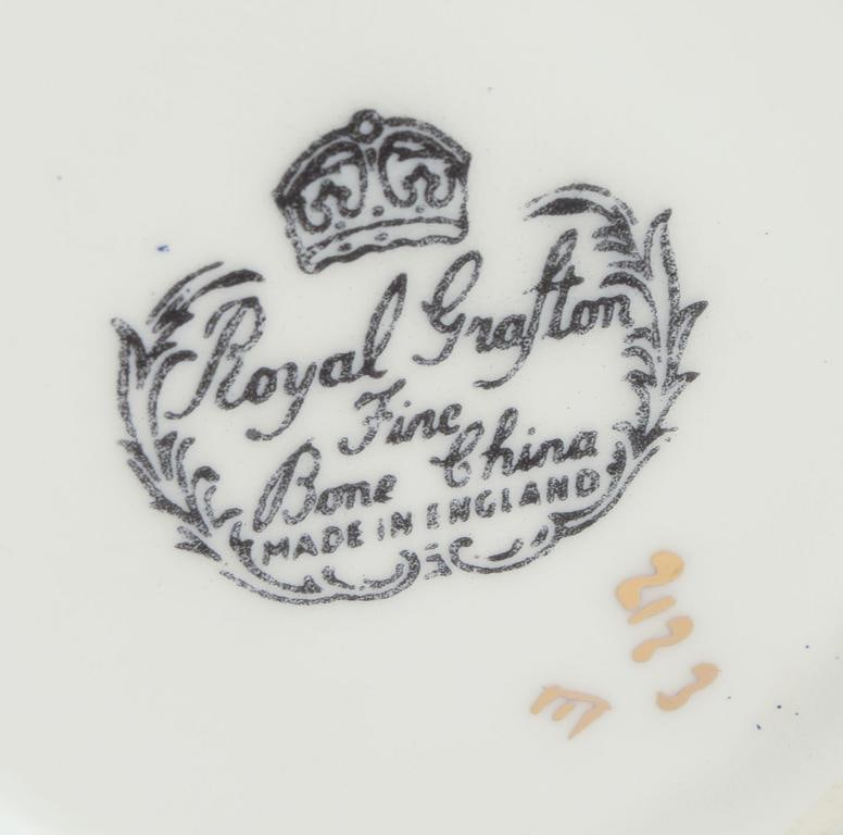 Royal Tuscan, England. Three pairs of cups with handles."Noel" series. 20th C. - 8