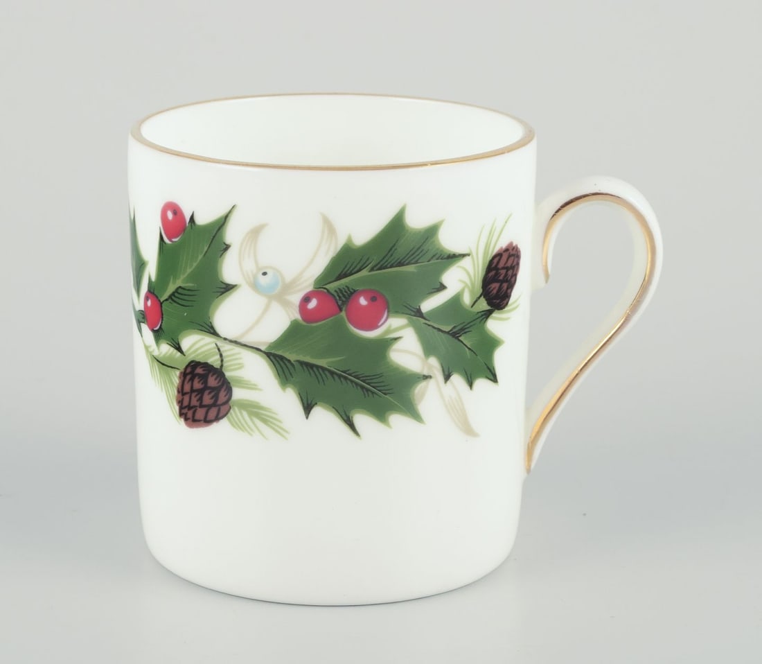 Royal Tuscan, England. A set of six cups with handles. "Noel" series. 20th C. - 3