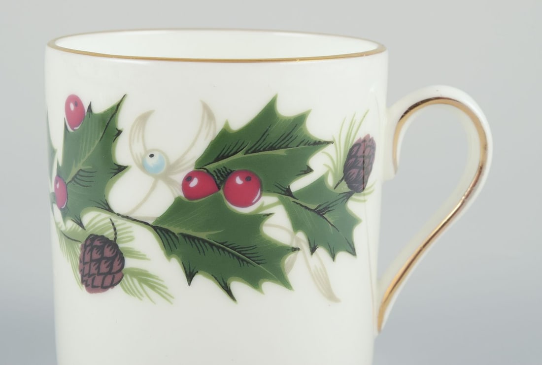 Royal Tuscan, England. A set of six cups with handles. "Noel" series. 20th C. - 8
