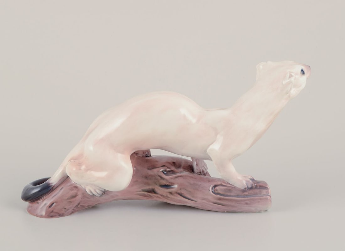 Dahl Jensen, porcelain figurine of ermine, 1930/40s - 5