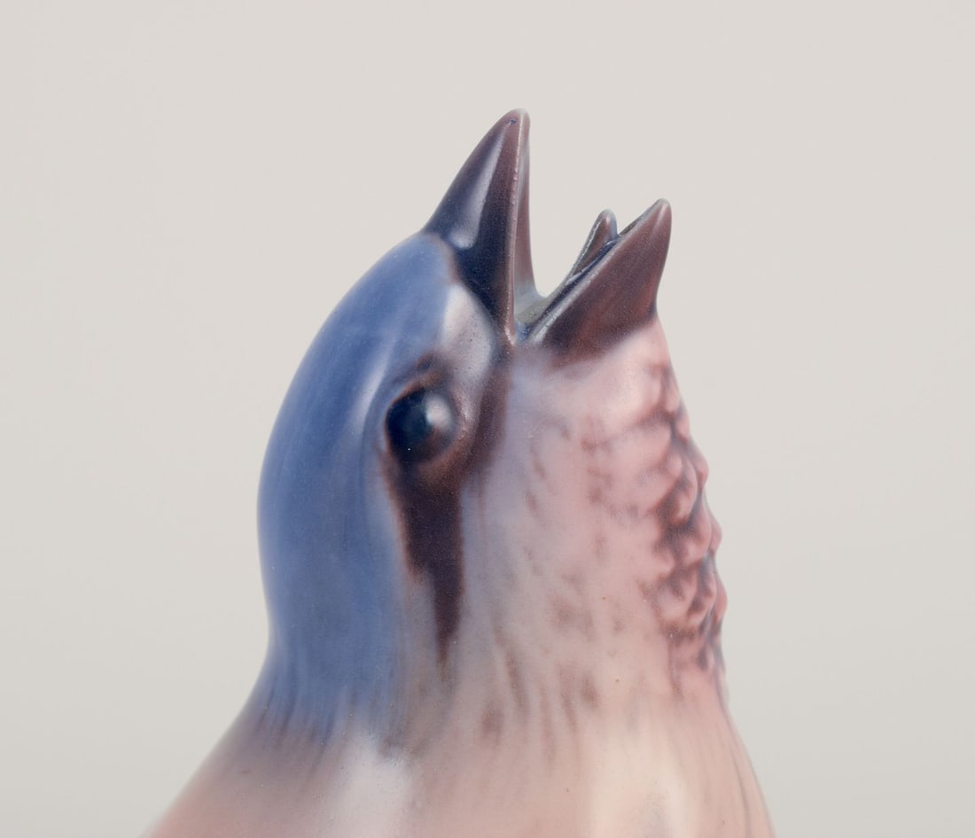 Dahl Jensen, porcelain figurine of bowfinch. 1920/30s. - 3