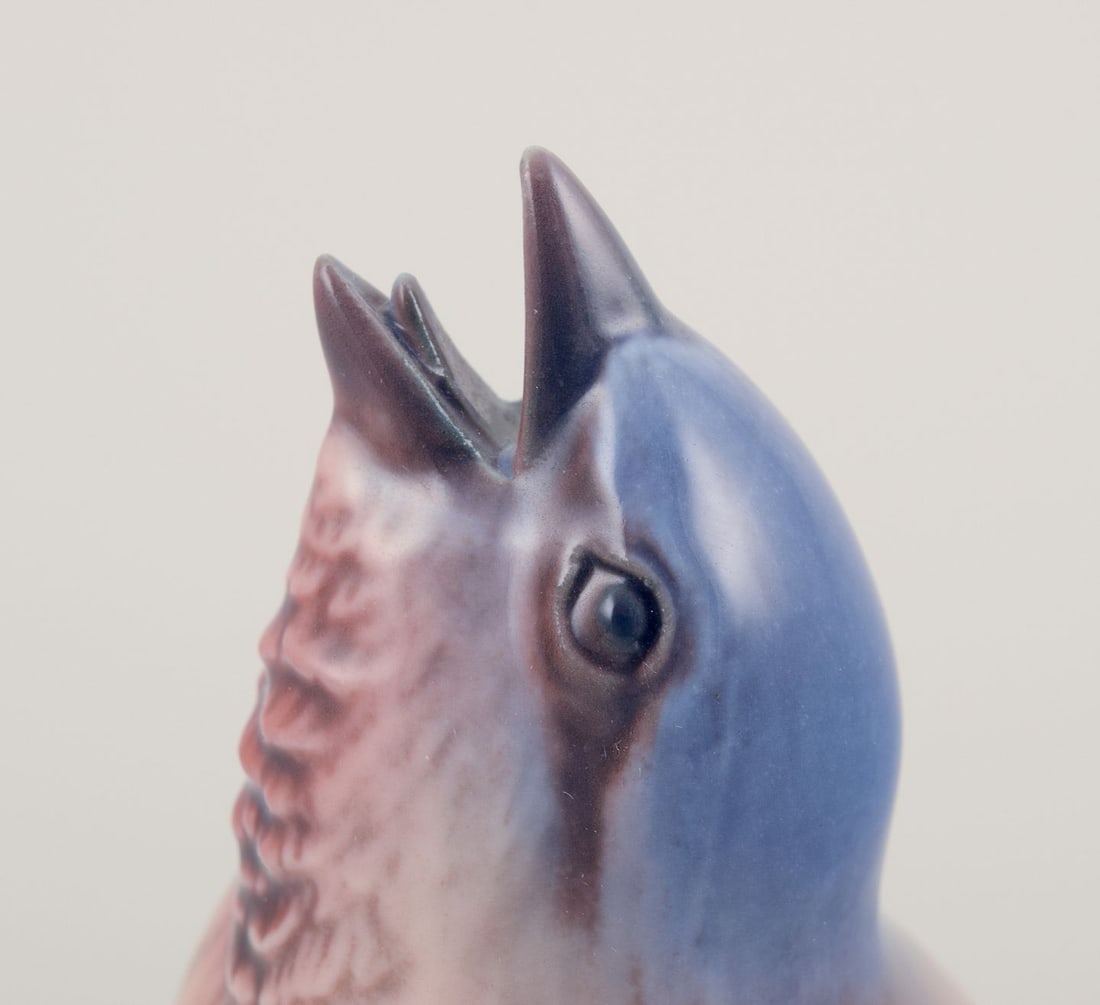 Dahl Jensen, porcelain figurine of bowfinch. 1920/30s. - 5
