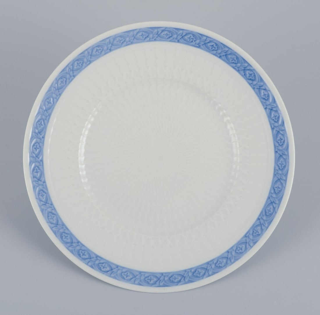 Royal Copenhagen Blue Fan, three lunch plates in porcelain. 1960s/1970s. - 2
