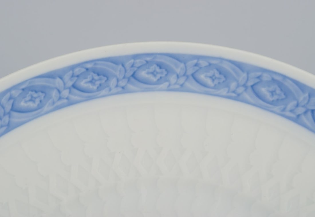 Royal Copenhagen Blue Fan, four dinner plates in porcelain. 1960s/1970s. - 3