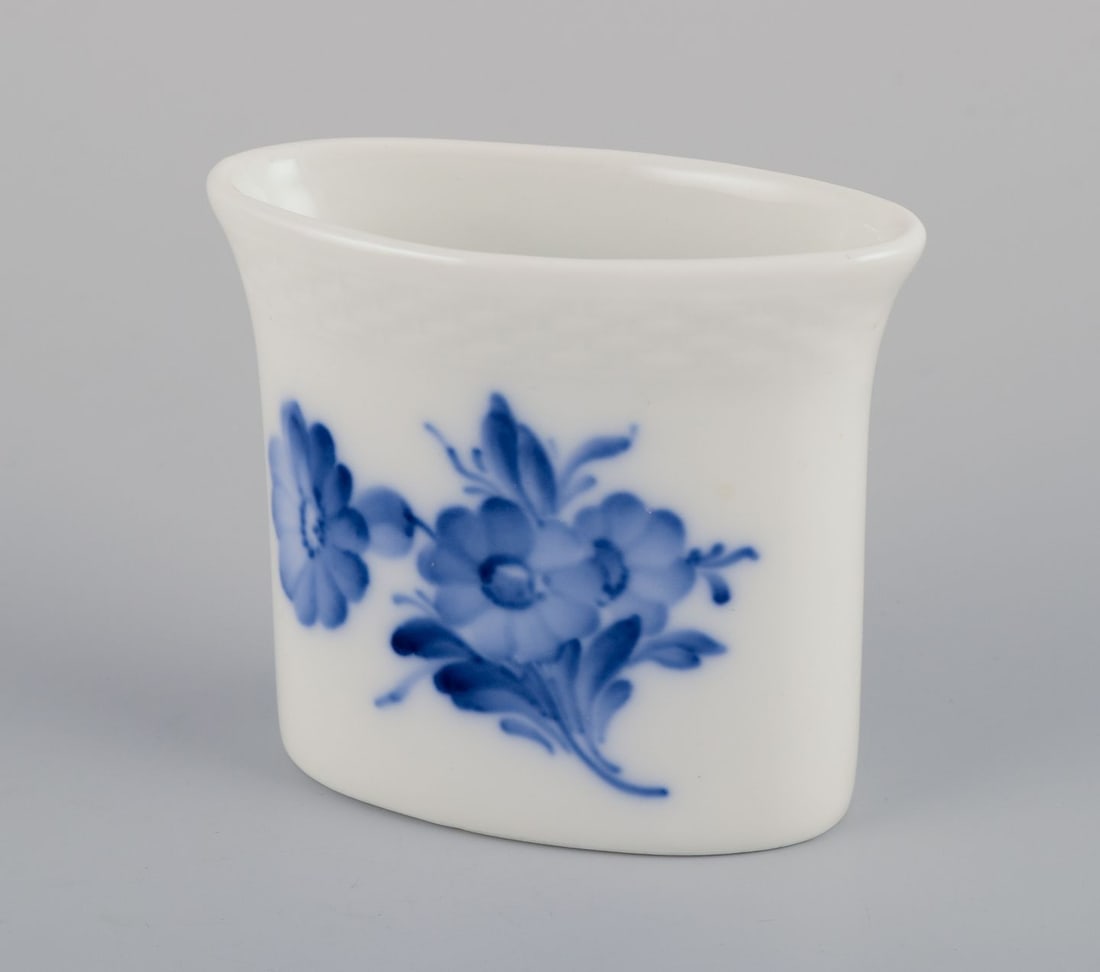 Royal Copenhagen Blue Flower Braided. Small oval dish, cake plate and a toothpick holder in - 3