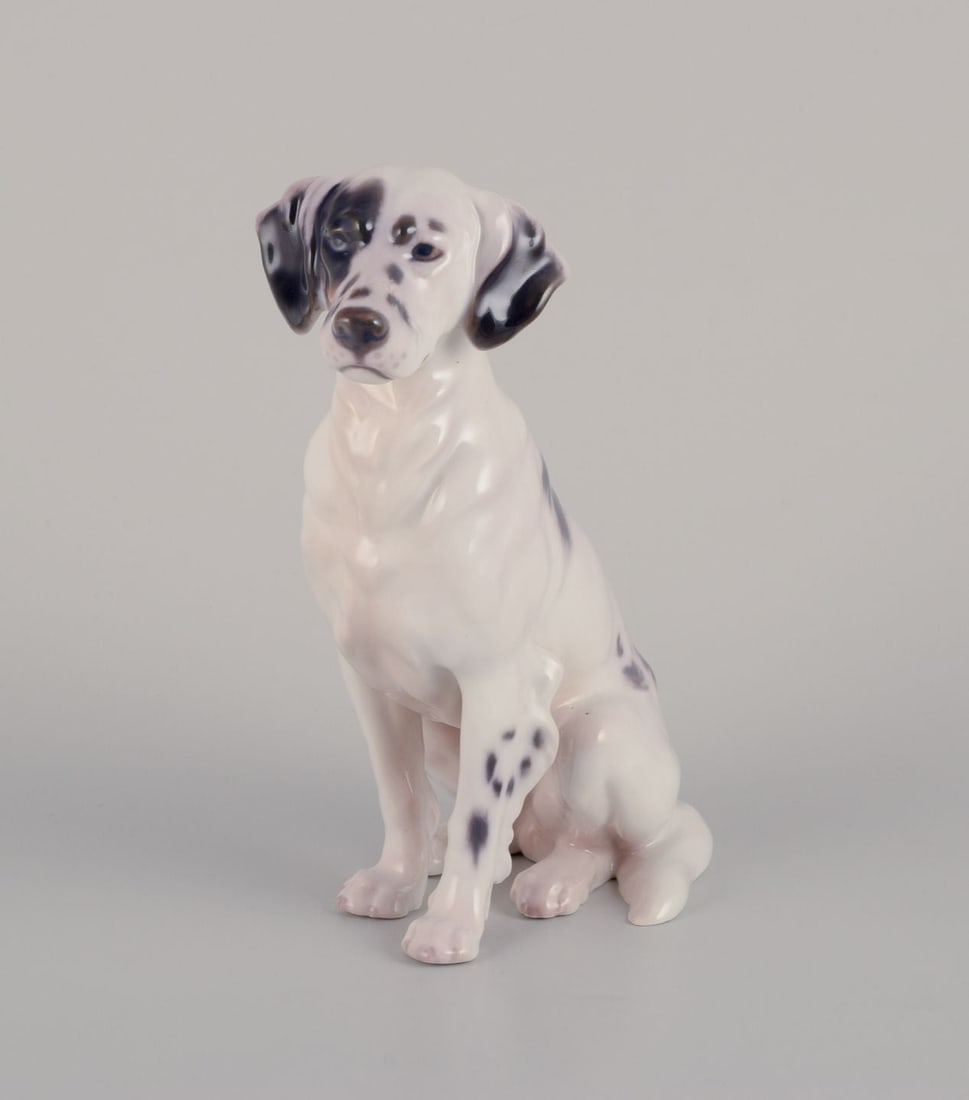 Bing & Grondahll. Porcelain figurine of English Setter. Rare figurine. Approx. 1920s. (1 of 9)