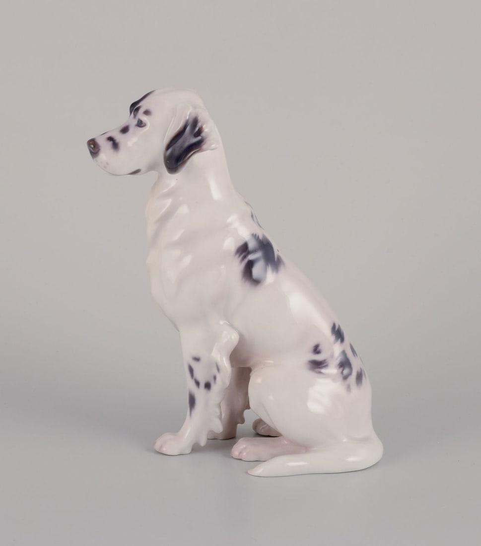 Bing & Grondahll. Porcelain figurine of English Setter. Rare figurine. Approx. 1920s. - 2