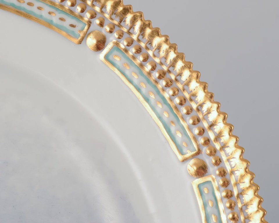Royal Copenhagen Fauna Danica, porcelain dinner plate with a motif of arctic fox. - 6