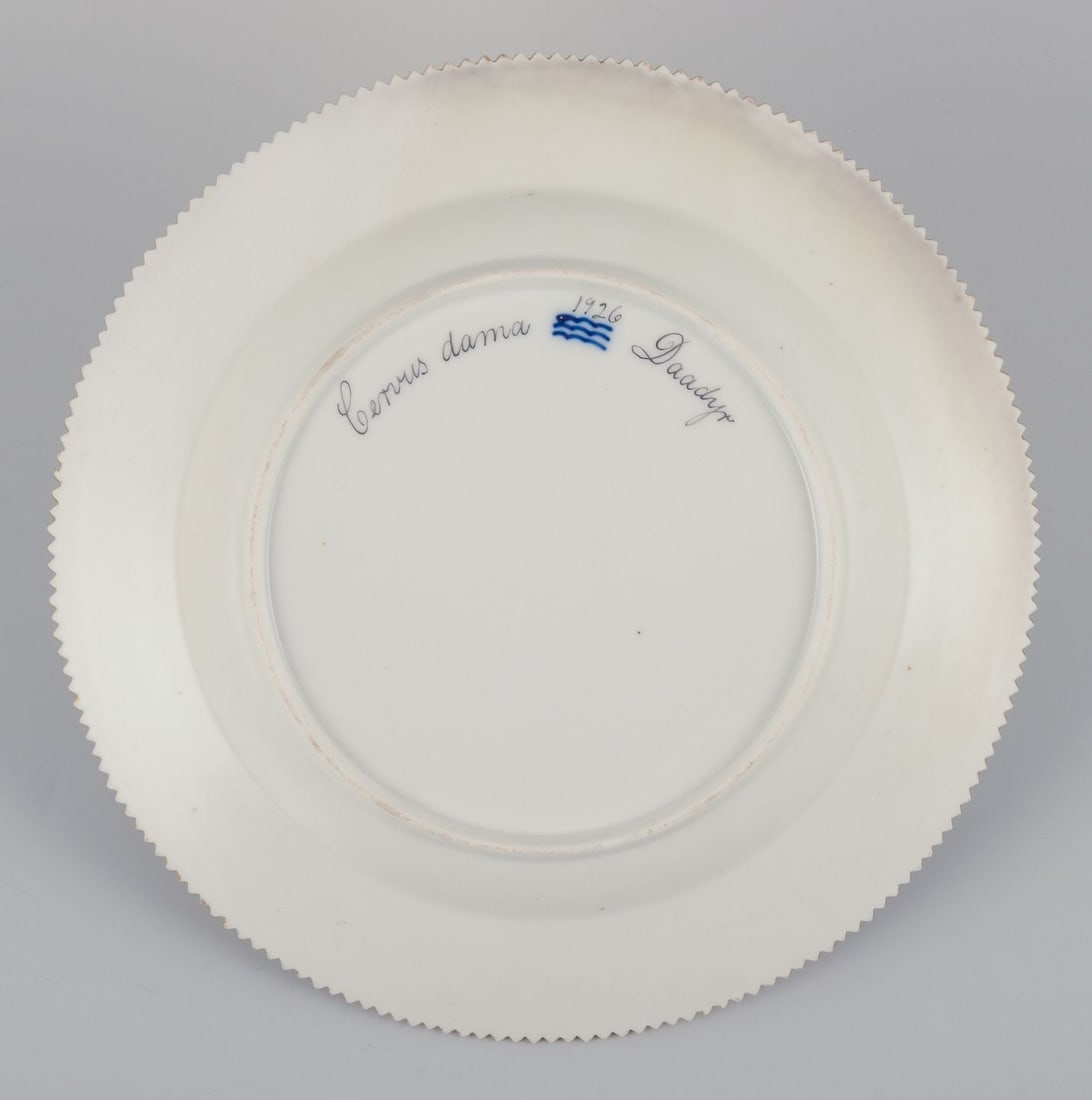 Royal Copenhagen Fauna Danica, dinner plate with motif of a roe deer. Dated 1926. - 6
