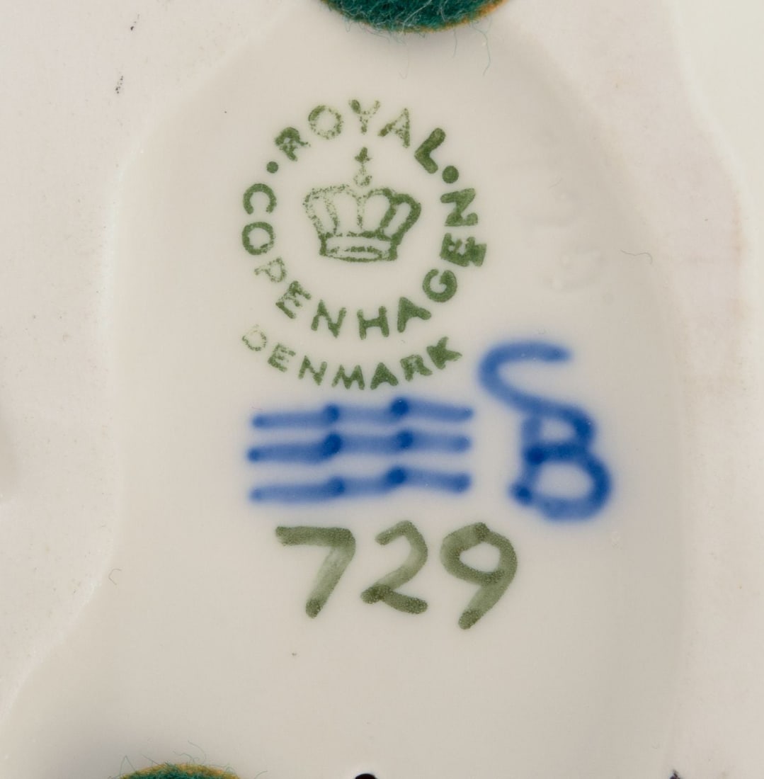 Royal Copenhagen, Denmark. Two porcelain figurines of a polar bear cub and a brown bear cub. - 9