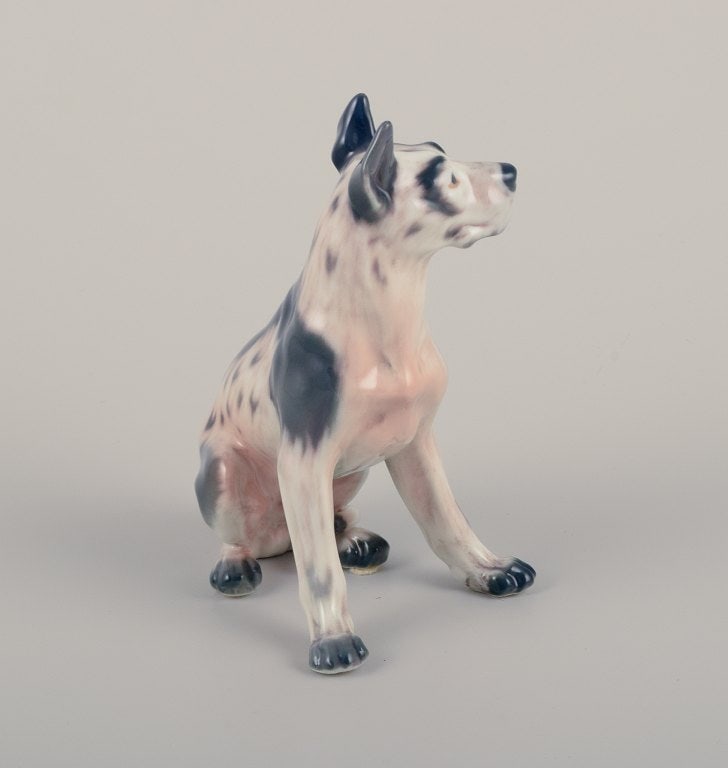 Dahl Jensen, porcelain figurine of a Great Dane. - 3