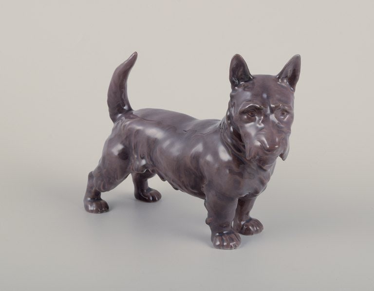 Bing & Grondahll, porcelain figurine of a Scottish Terrier. - 2